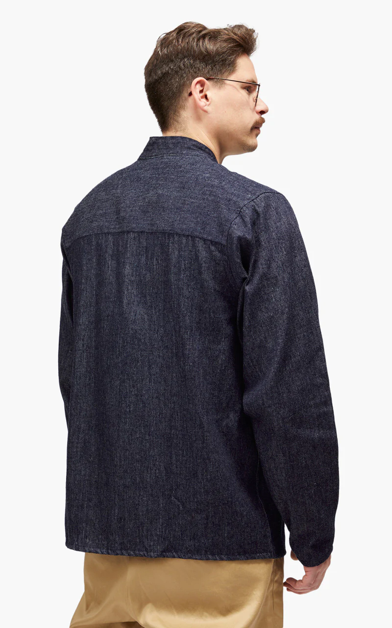Naked & Famous Denim Kimono Shirt Kimono Arrows Indigo - Image 7