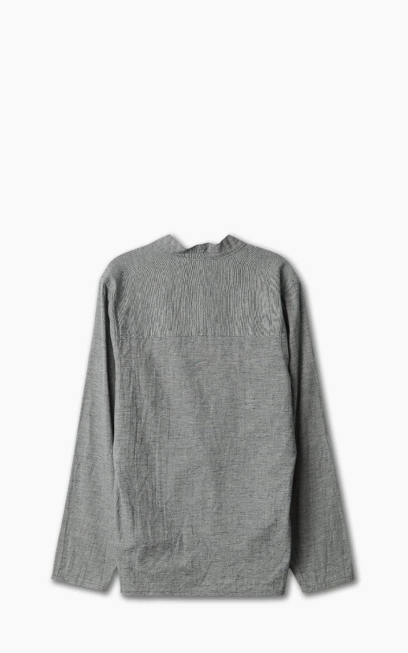 Naked & Famous Denim Kimono Shirt Linen Cotton Nep Blue - Image 3