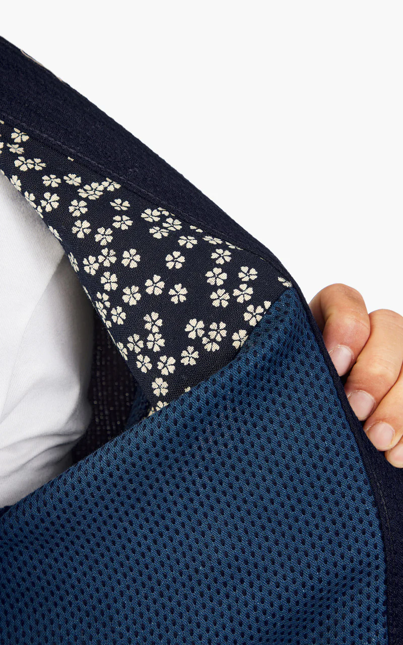 Naked & Famous Denim Kimono Shirt Sashiko Double Gauze Indigo - Image 5