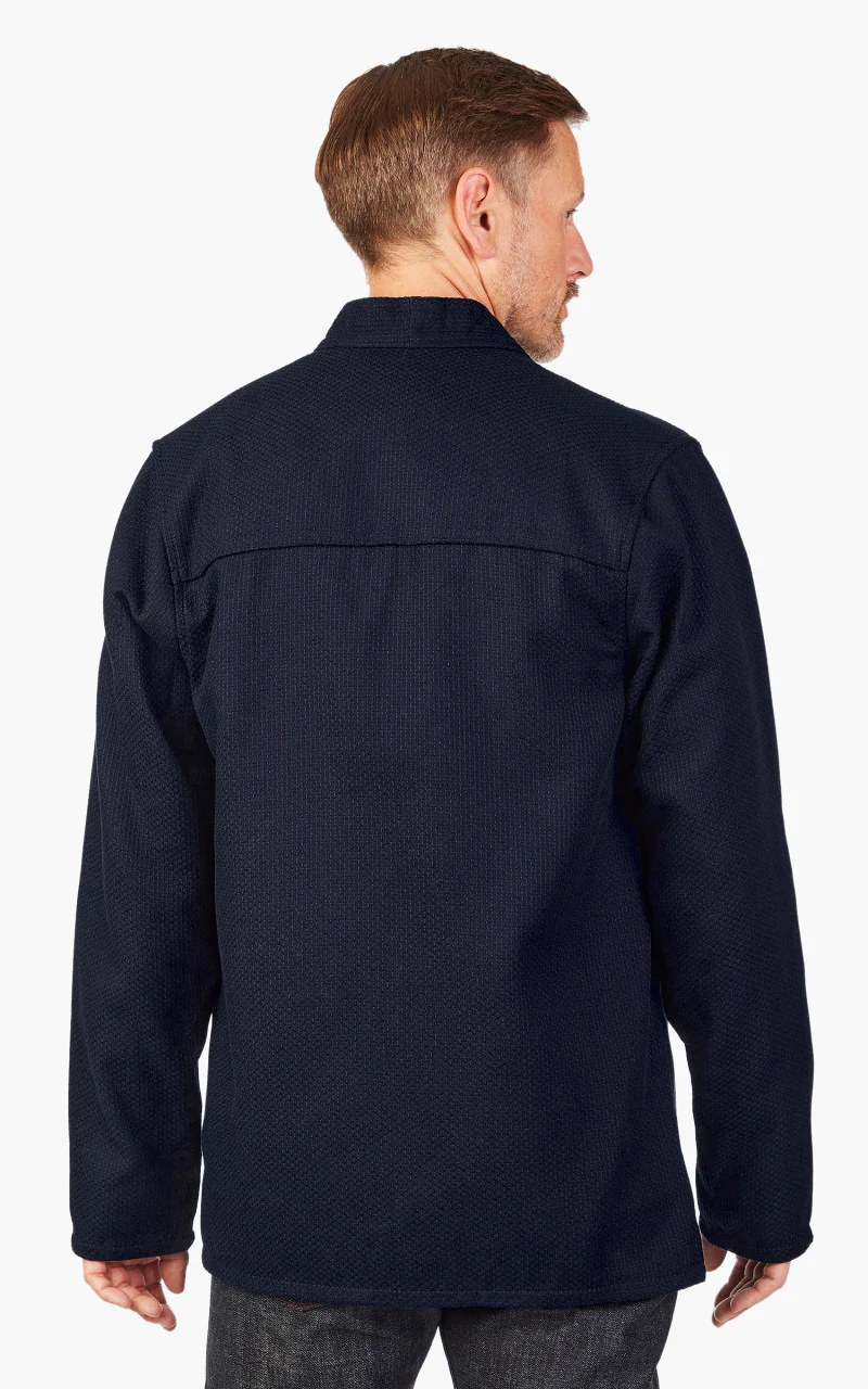 Naked & Famous Denim Kimono Shirt Sashiko Double Gauze Indigo - Image 6