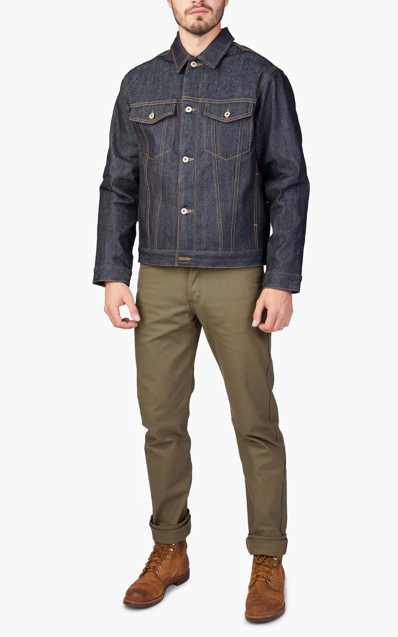 Naked & Famous Denim Lined Denim Jacket LHT Selvedge Indigo - Image 2