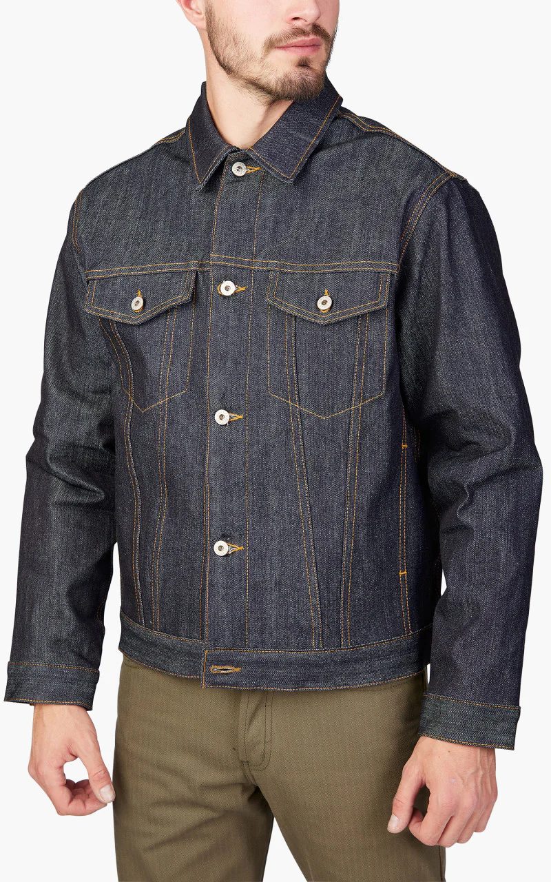 Naked & Famous Denim Lined Denim Jacket LHT Selvedge Indigo - Image 3