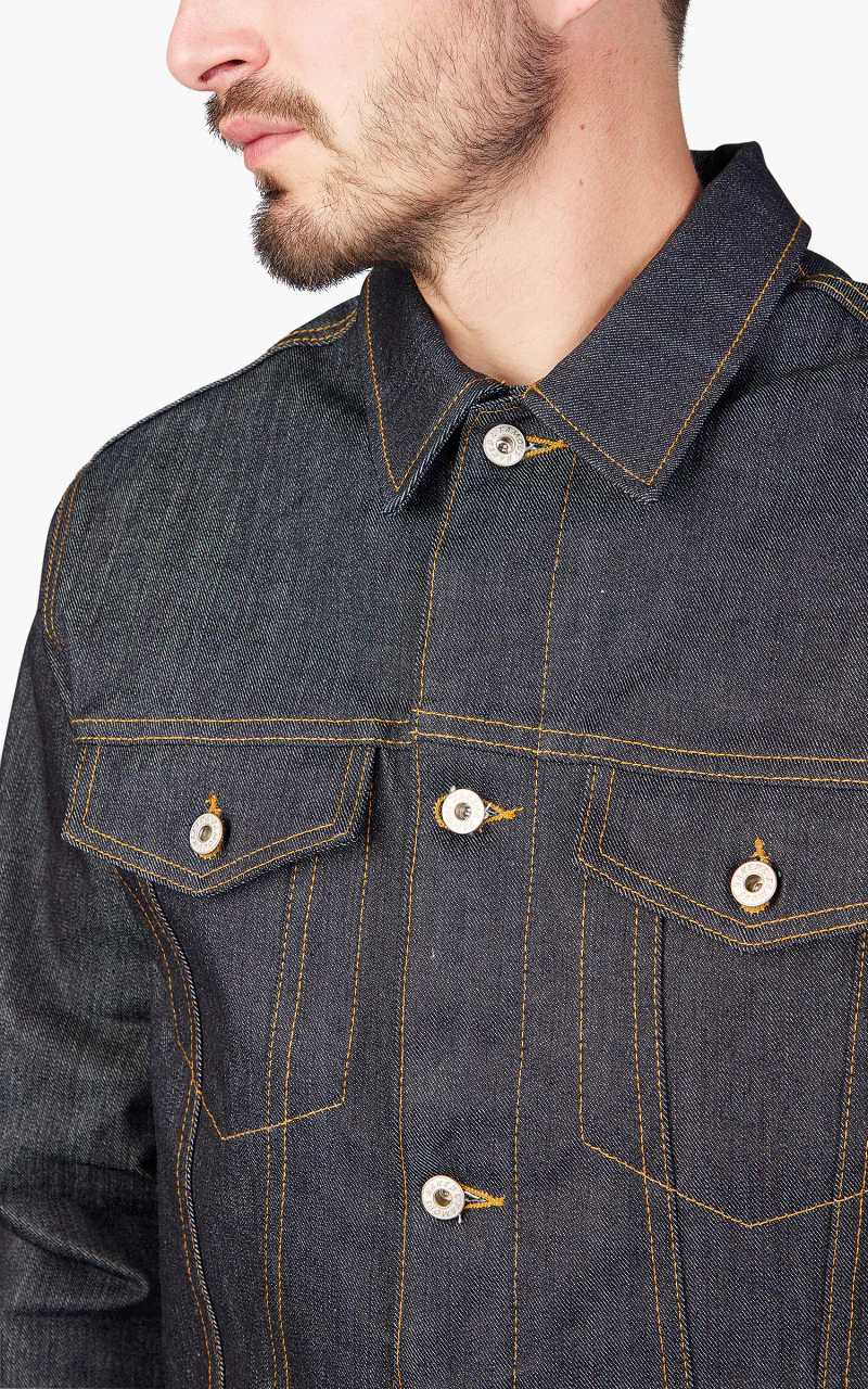 Naked & Famous Denim Lined Denim Jacket LHT Selvedge Indigo - Image 4