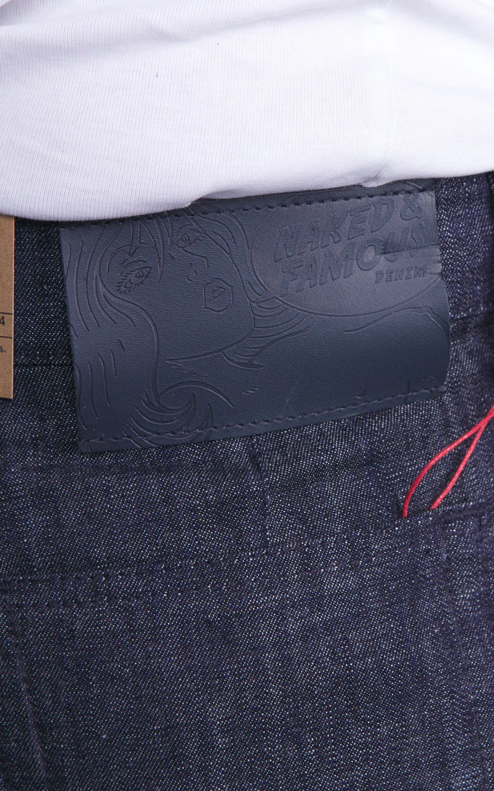 Naked & Famous Denim Pleated Trouser Rinsed Denim Indigo 10oz - Image 5