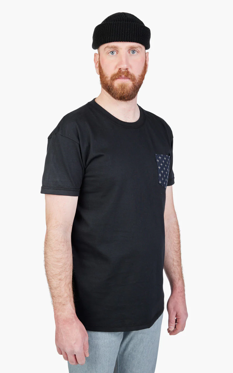 Naked & Famous Denim Pocket Tee Kimono Plus Black - Image 3