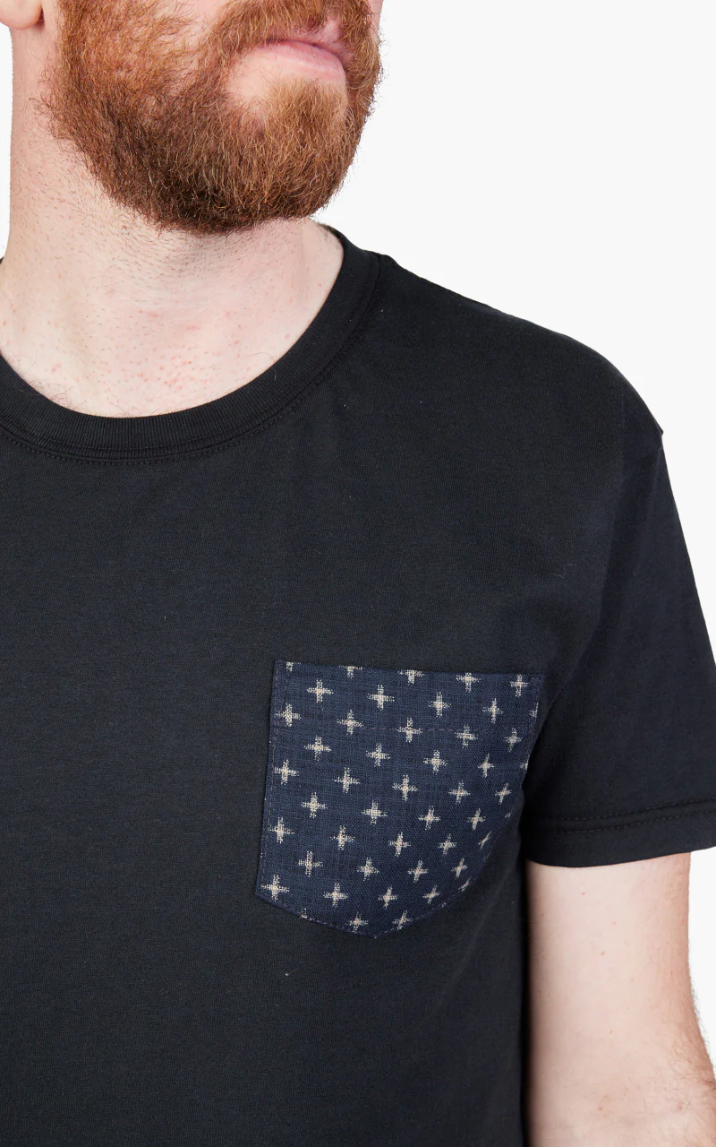 Naked & Famous Denim Pocket Tee Kimono Plus Black - Image 5