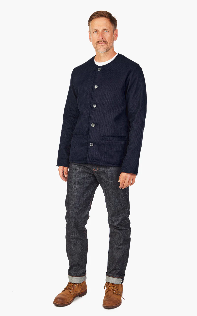 Naked & Famous Denim Smart Jacket Sashiko Double Gauze Indigo - Image 2