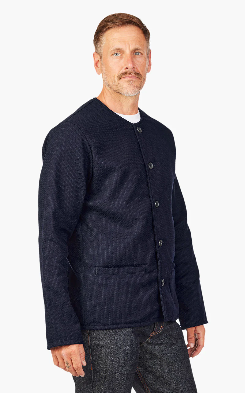 Naked & Famous Denim Smart Jacket Sashiko Double Gauze Indigo - Image 4