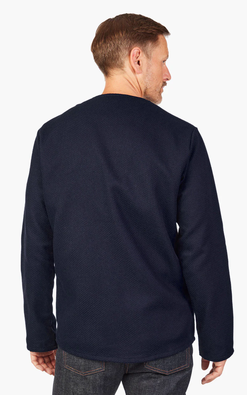 Naked & Famous Denim Smart Jacket Sashiko Double Gauze Indigo - Image 7