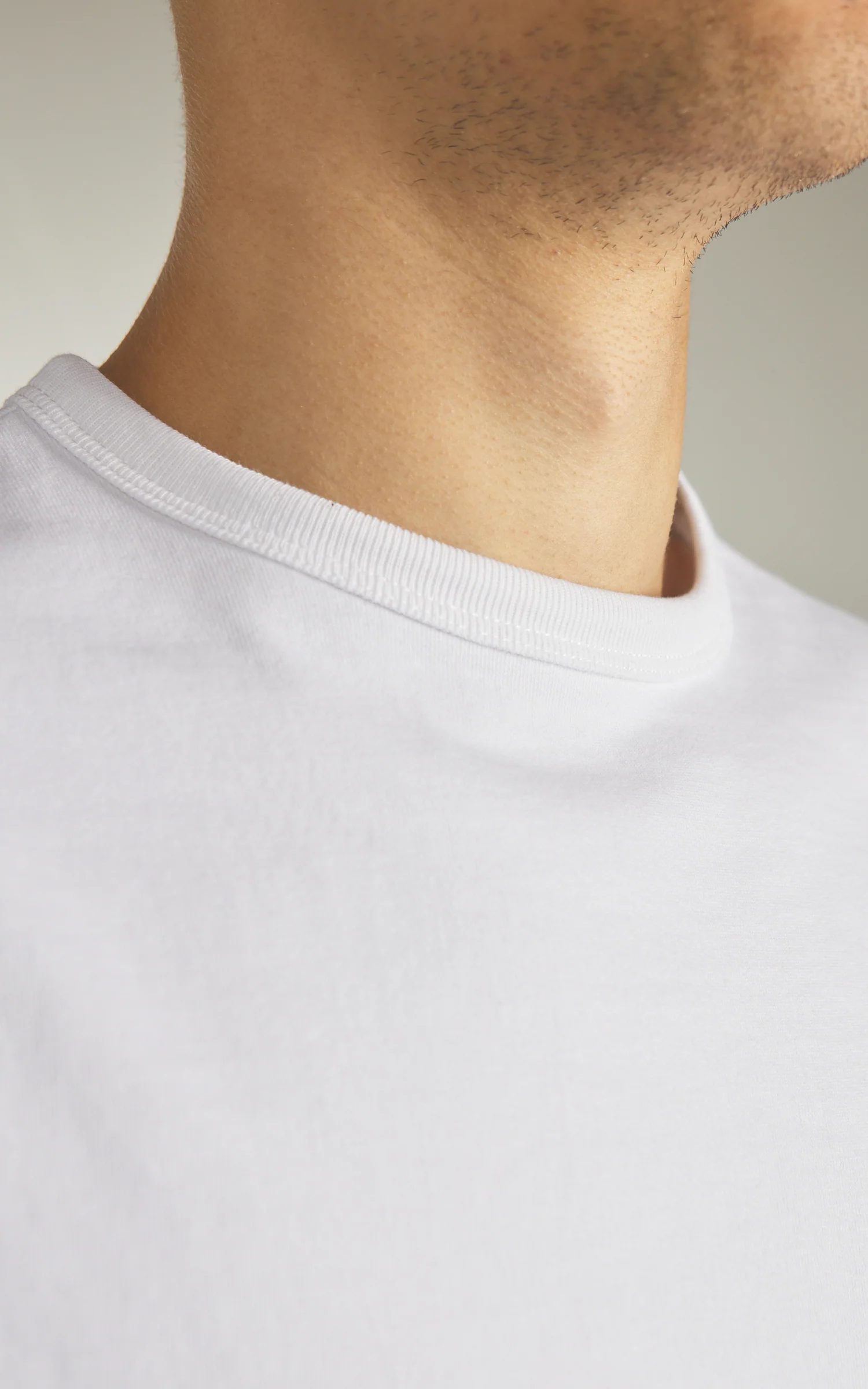 Naked & Famous Denim Strong Tee Heavyweight Jersey 11oz White - Image 4