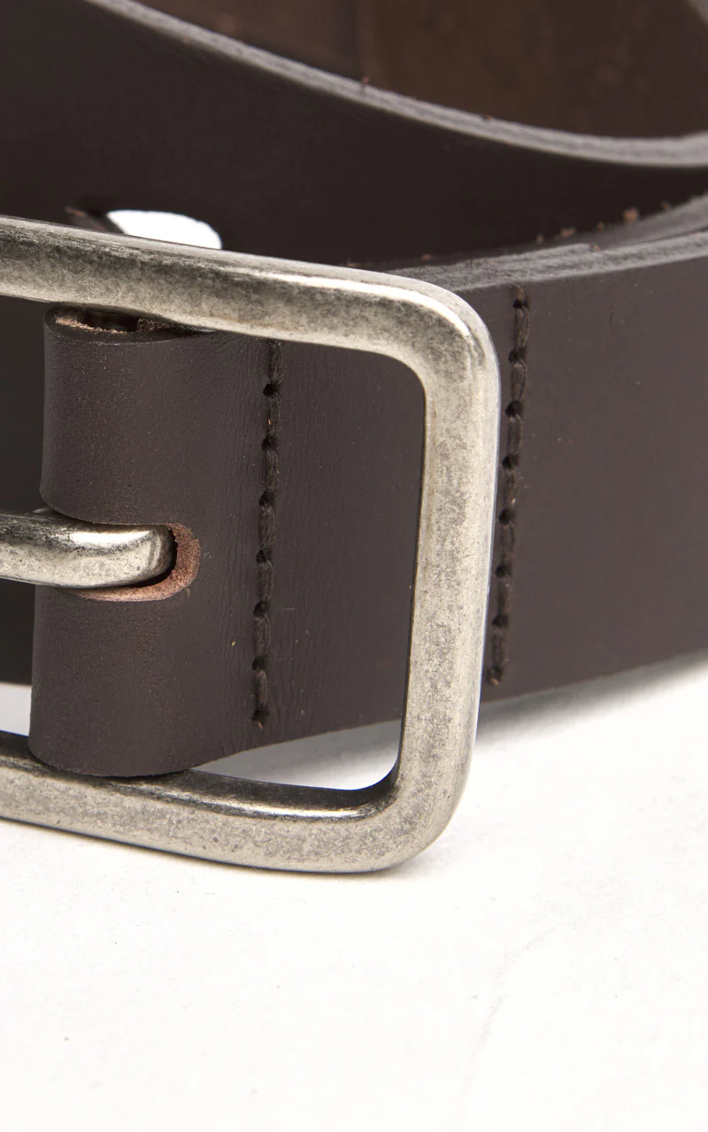 Naked & Famous Denim Thick Belt Bovine Leather 7mm Brown - Image 3