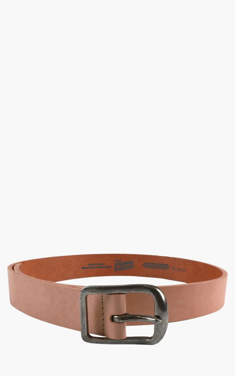 Naked & Famous Denim Thick Belt Bovine Leather 7mm Natural Tan - Image 4
