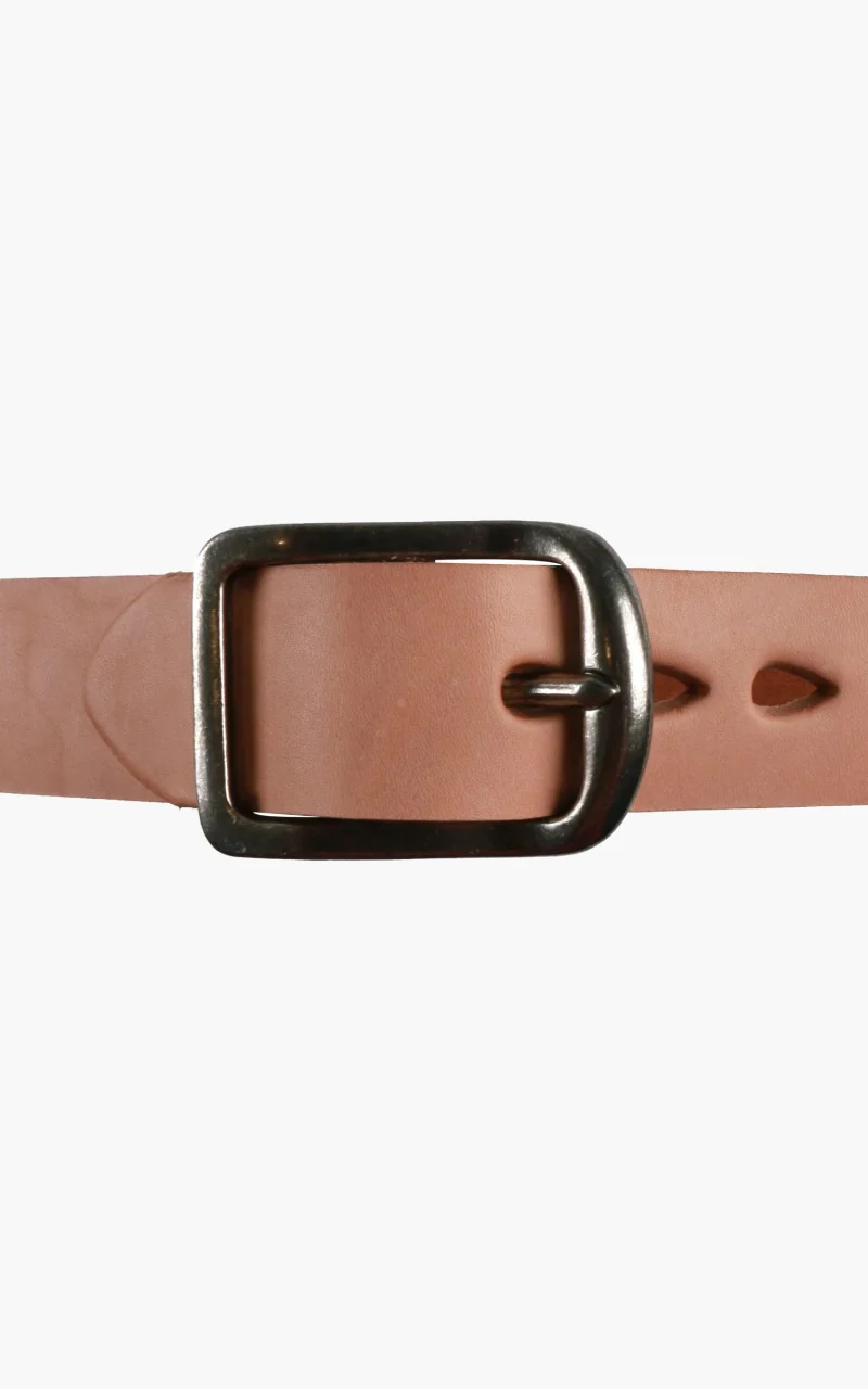 Naked & Famous Denim Thick Belt Bovine Leather 7mm Natural Tan - Image 5