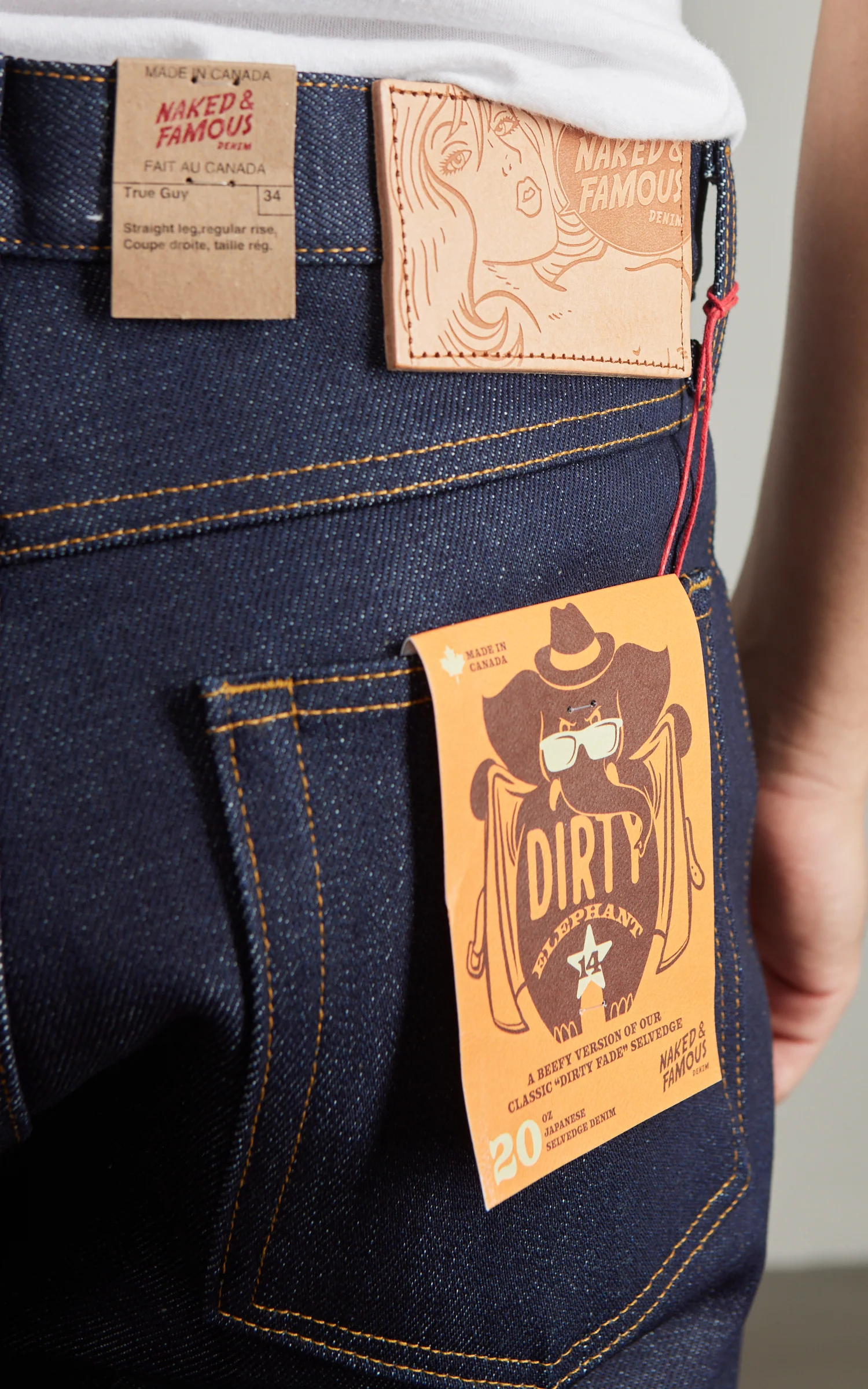 Naked & Famous Denim True Guy Elephant 14 - Dirty Elephant Selvedge Indigo 20oz - Image 7