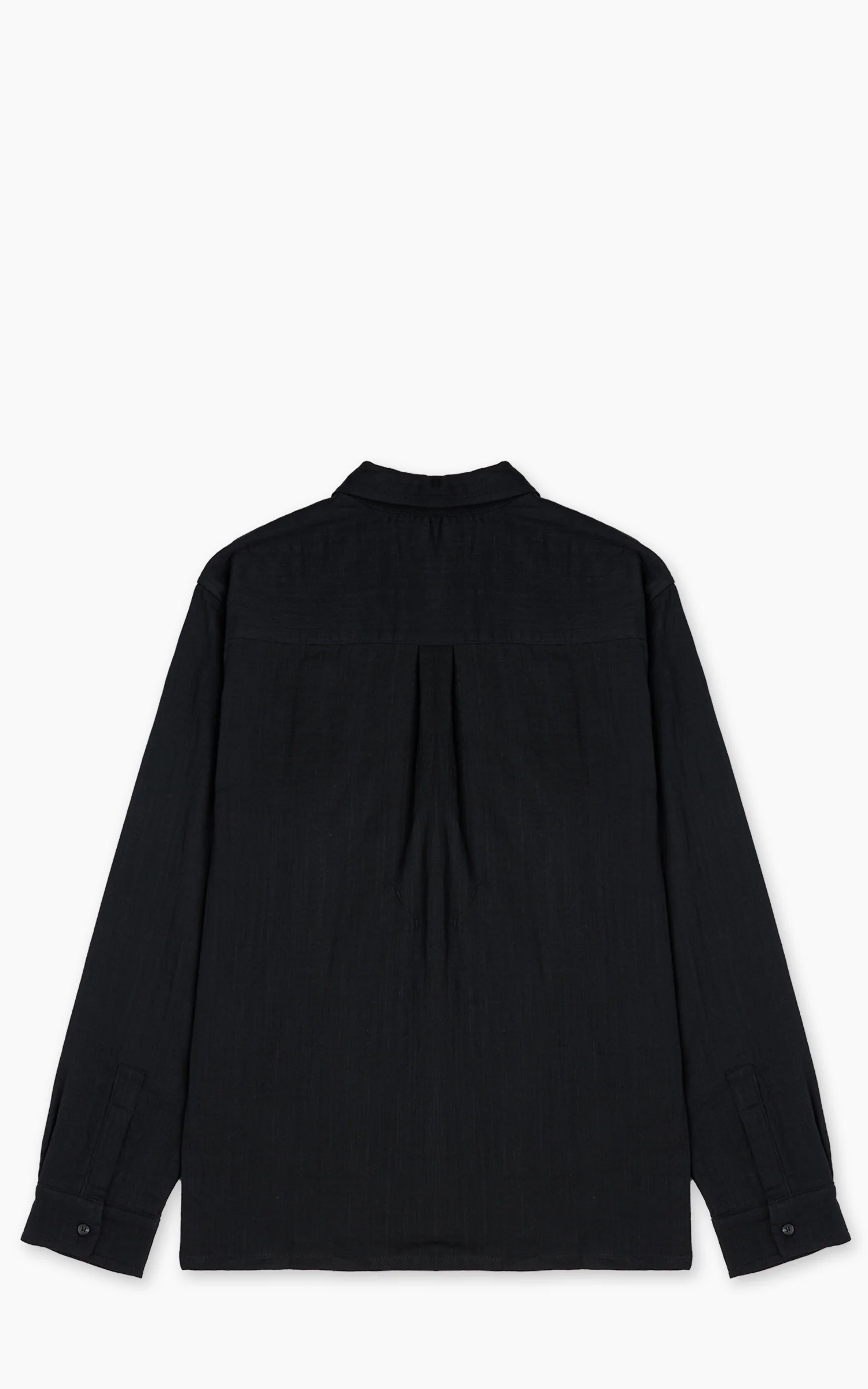 Naked & Famous Denim True Shirt Double Weave Slub Gauze Black - Image 3