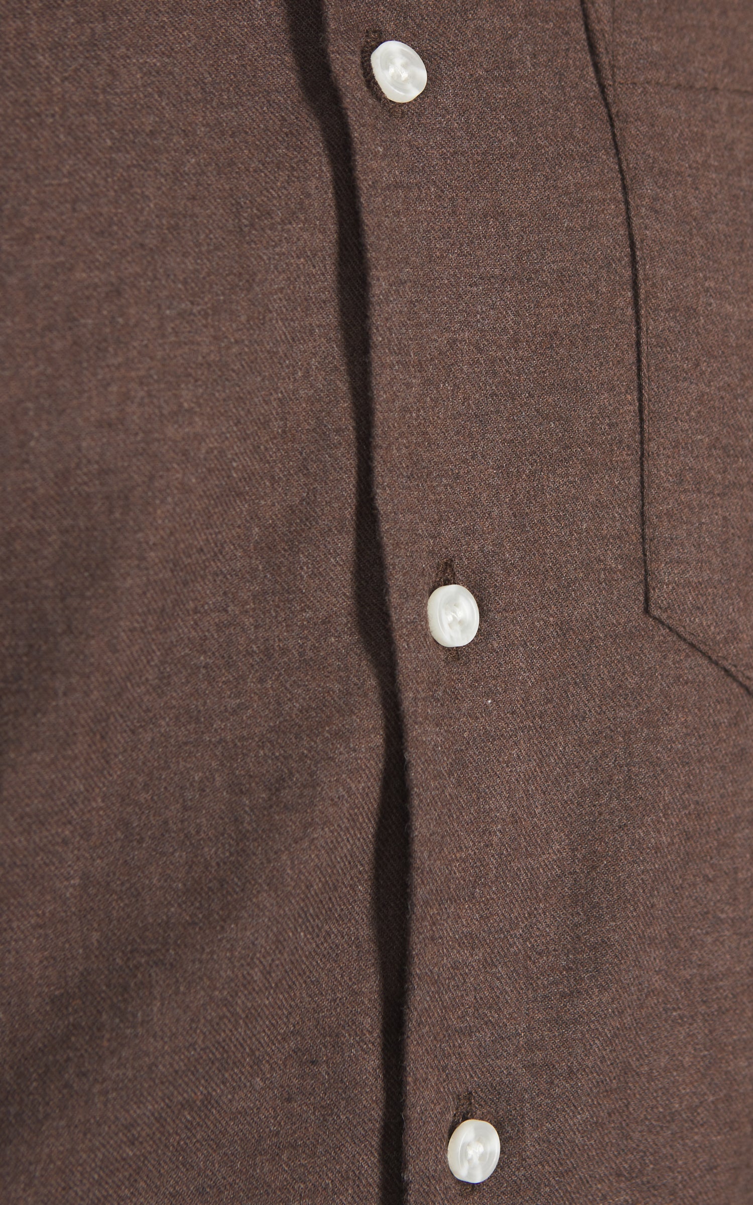 Naked & Famous Denim True Shirt Soft Twill Brown - Image 3