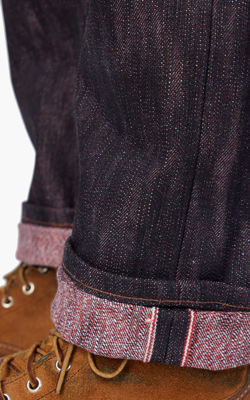 Naked & Famous Denim Weird Guy 15th Anniversary Denim Indigo x Red/White - Image 4