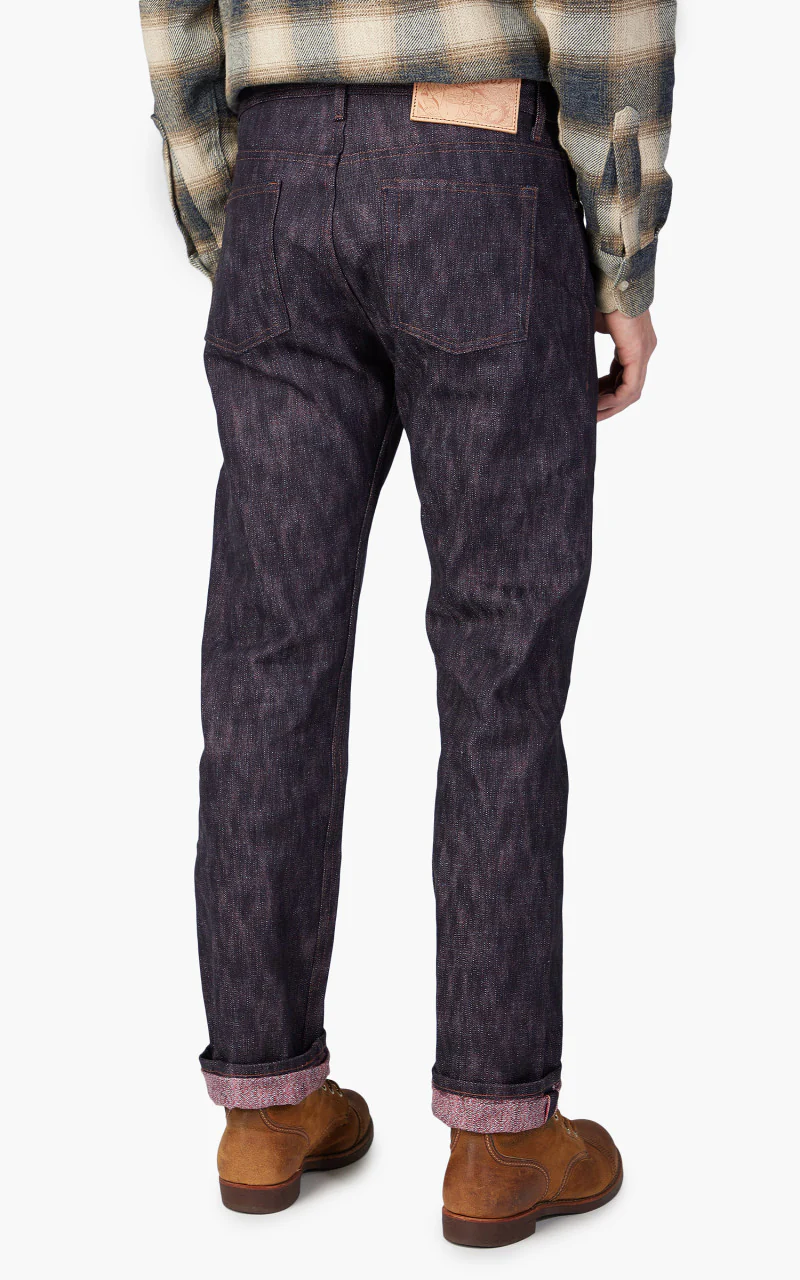 Naked & Famous Denim Weird Guy 15th Anniversary Denim Indigo x Red/White - Image 6