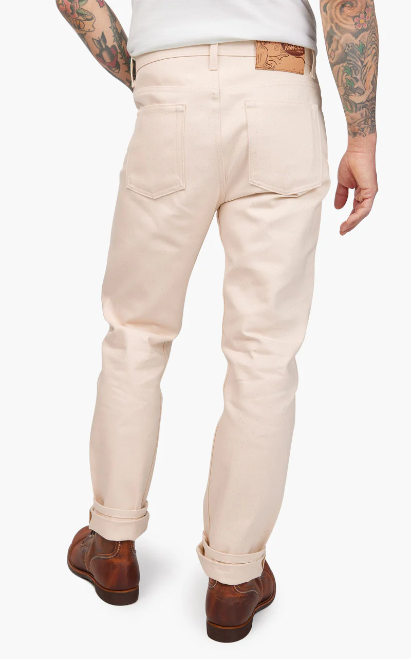 Naked & Famous Denim Weird Guy All Natural Organic Cotton Ecru - Image 4