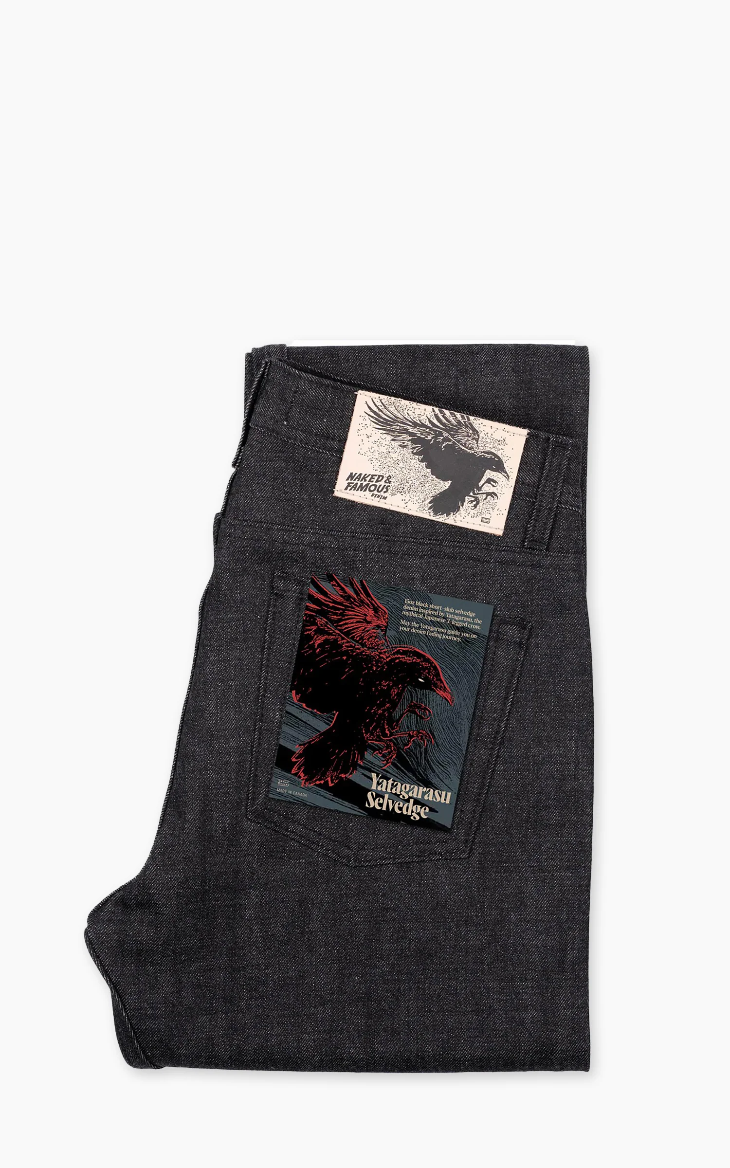 Naked & Famous Denim Weird Guy Yatagarasu Selvedge Black 15oz
