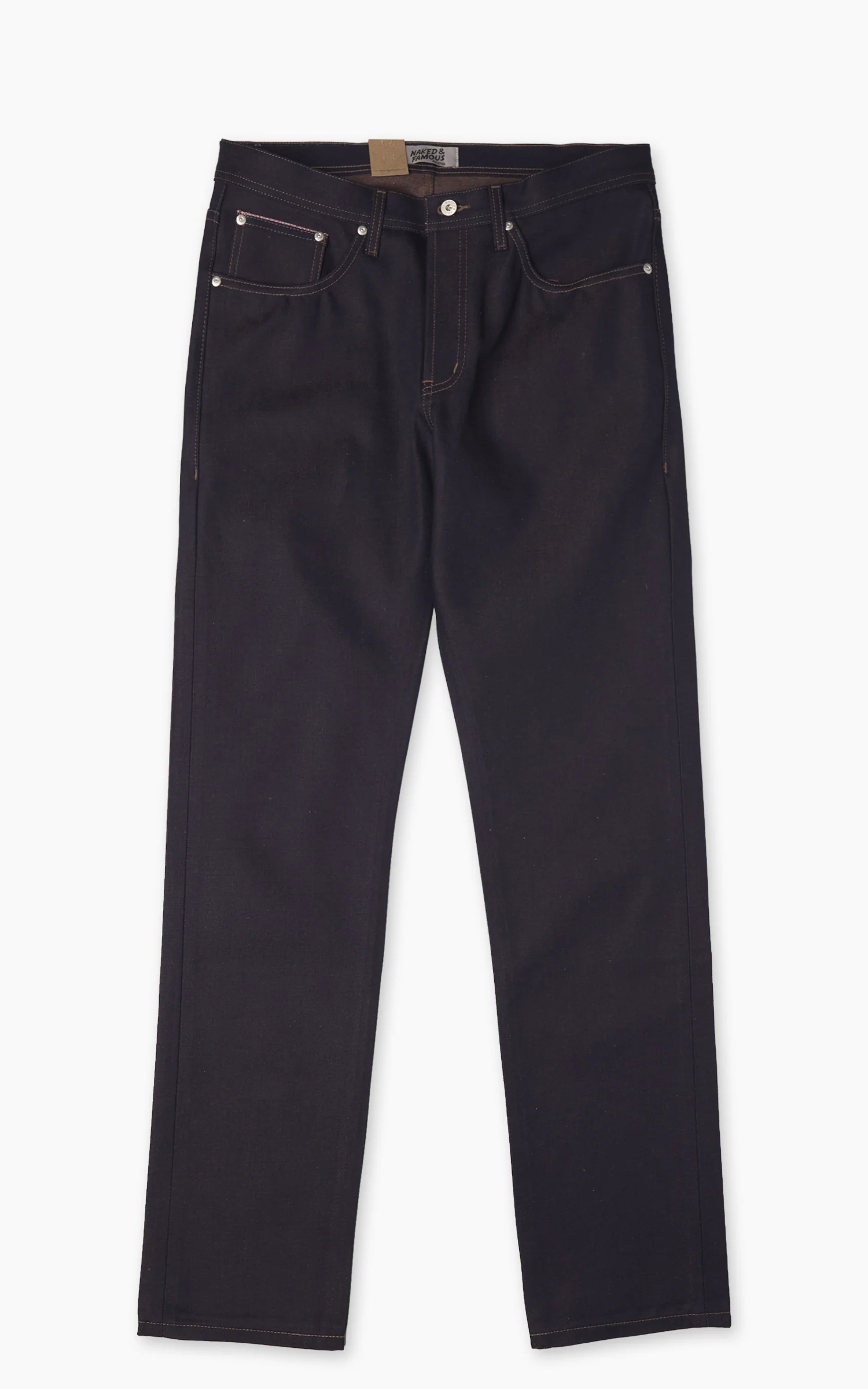 Naked & Famous Denim Weird Guy Chocolate Milk Selvedge Indigo 12.5oz - Image 5