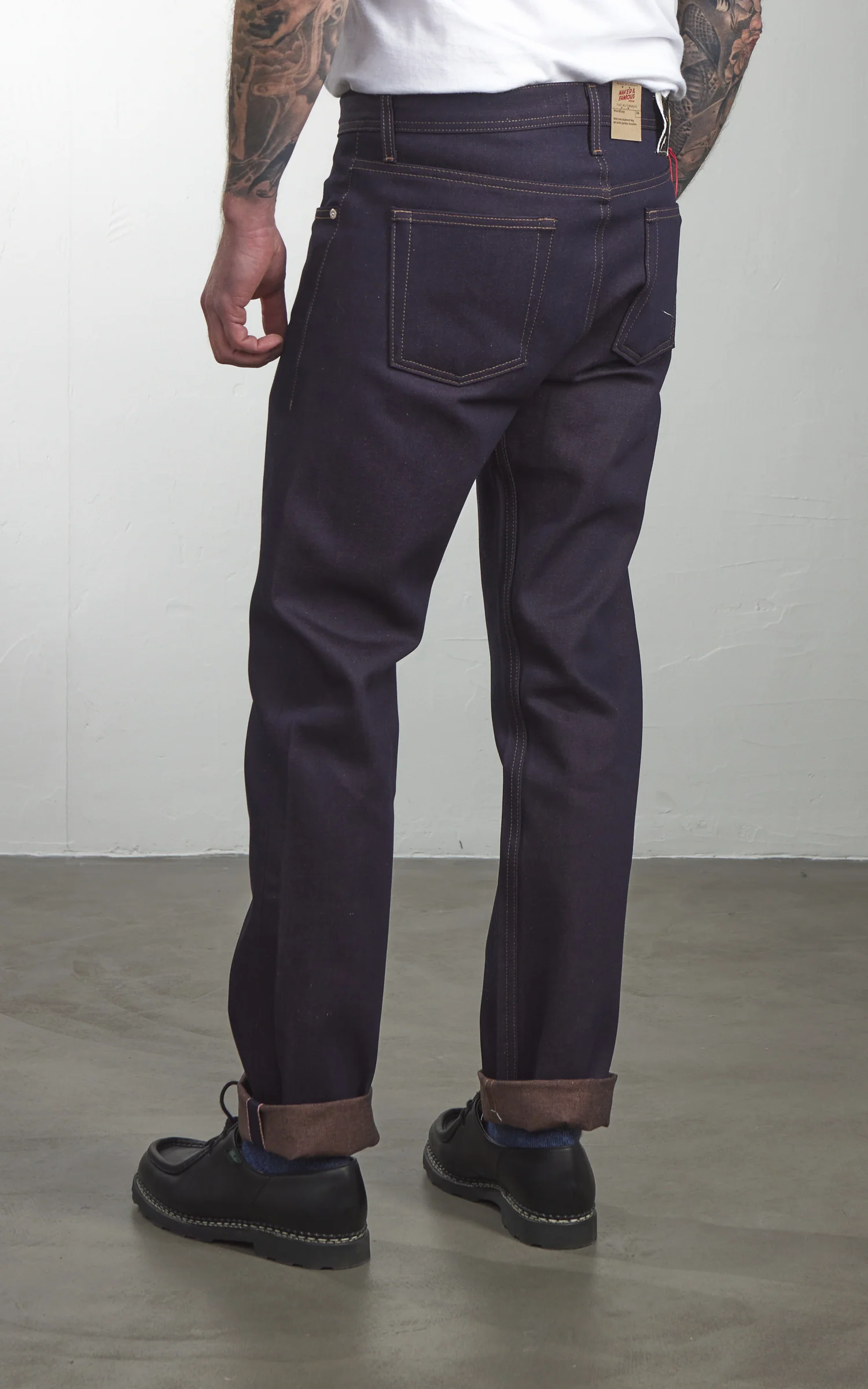 Naked & Famous Denim Weird Guy Chocolate Milk Selvedge Indigo 12.5oz - Image 6