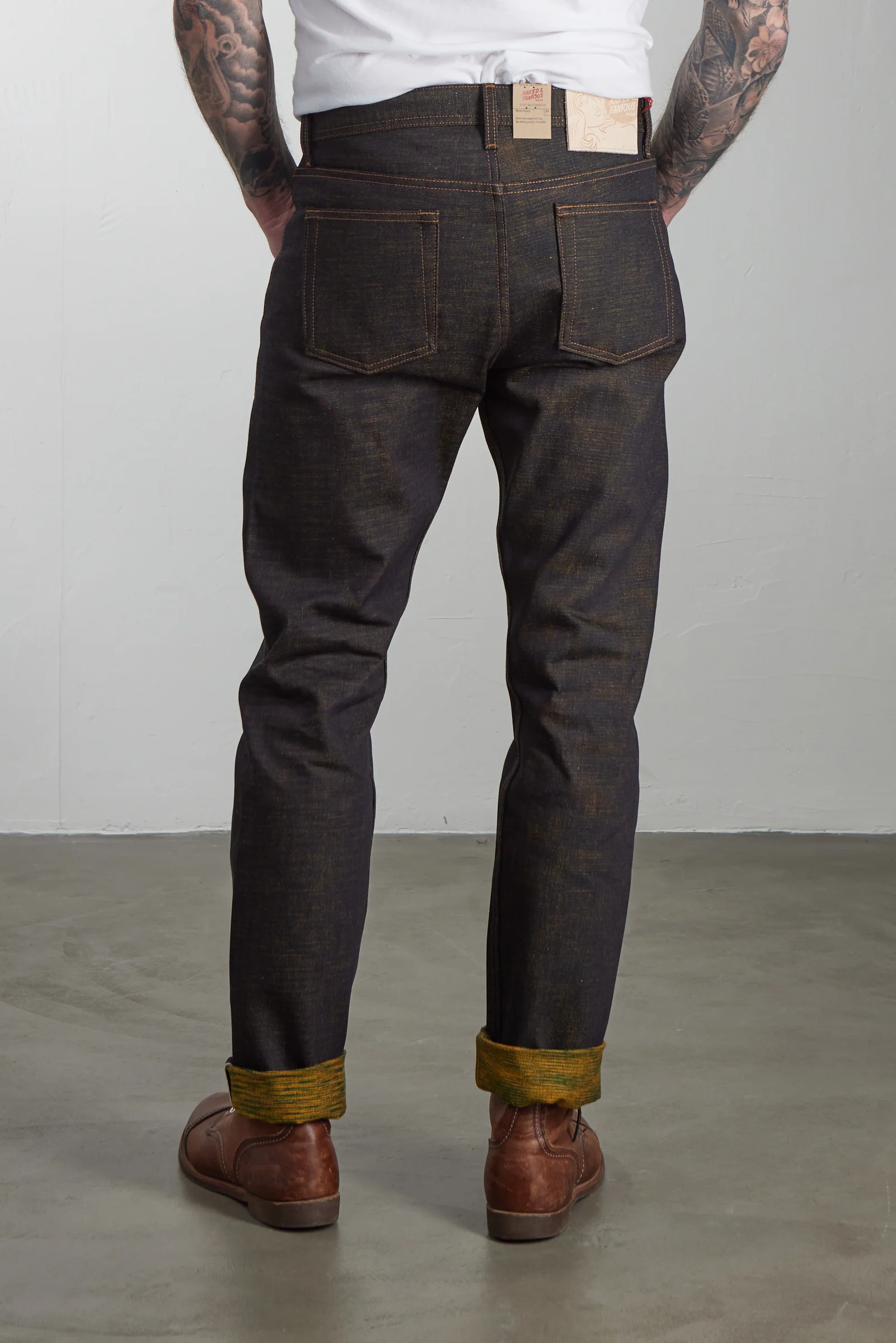 Naked & Famous Denim Weird Guy Citrus Kasuri Selvedge Indigo 14oz - Image 6