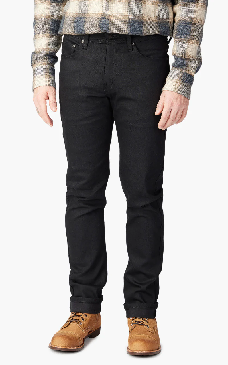 Naked & Famous Denim Weird Guy Denim All Black Comfort Stretch 14oz - Image 4