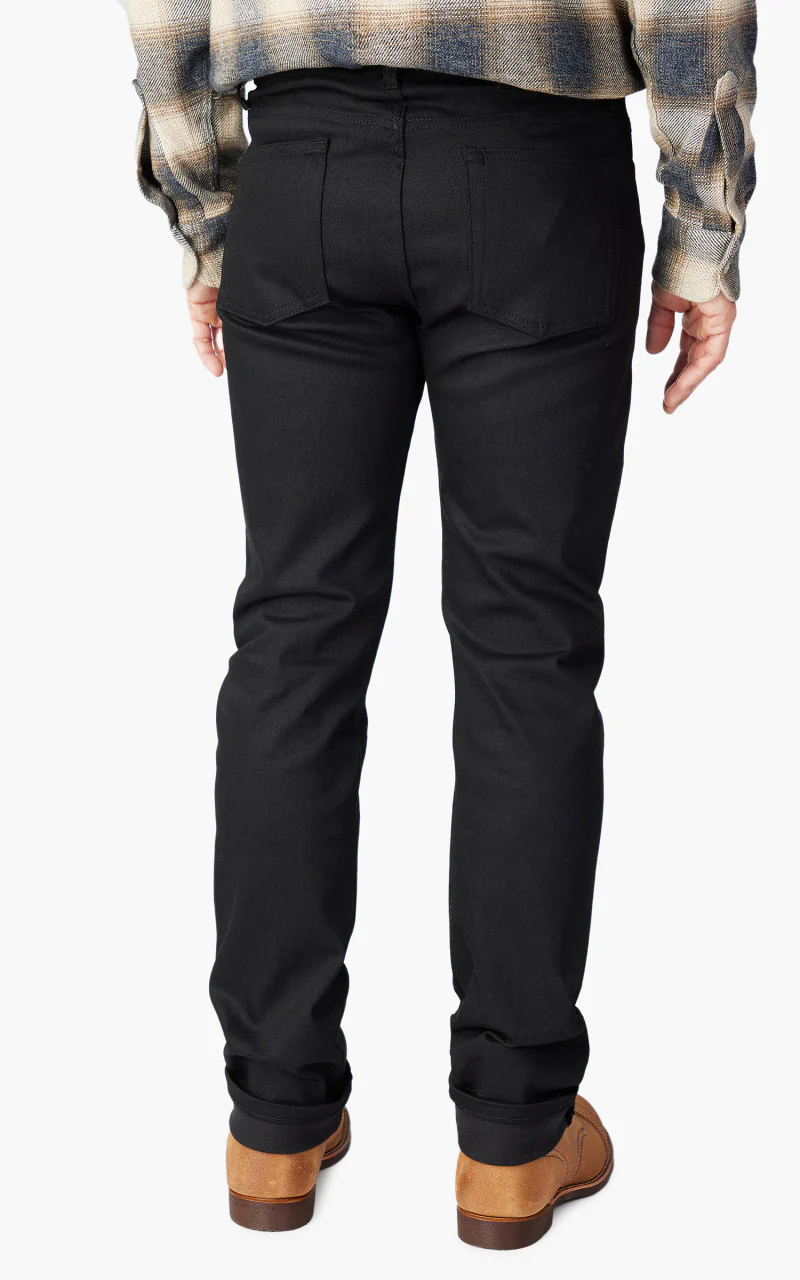 Naked & Famous Denim Weird Guy Denim All Black Comfort Stretch 14oz - Image 6