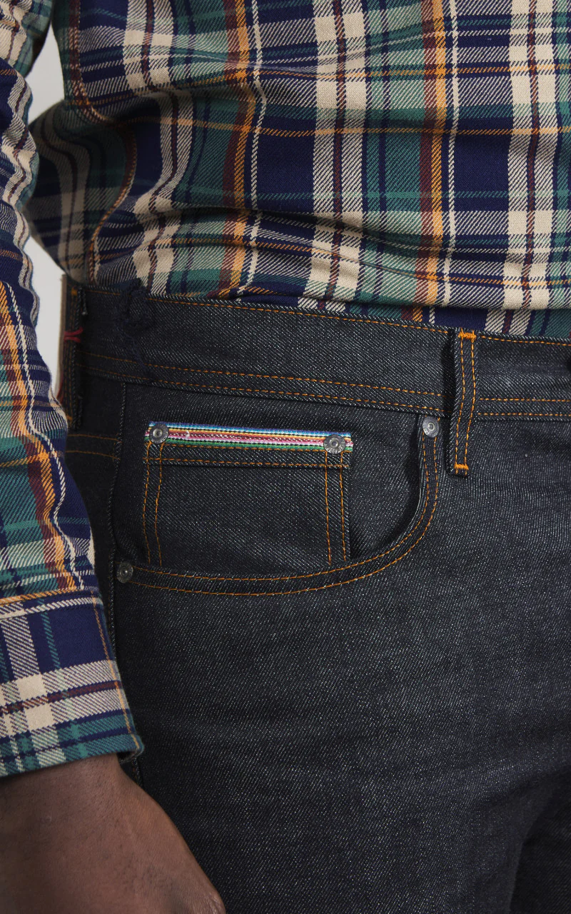 Naked & Famous Denim Weird Guy Dia De Los Muertos Selvedge Indigo 12.5oz - Image 3