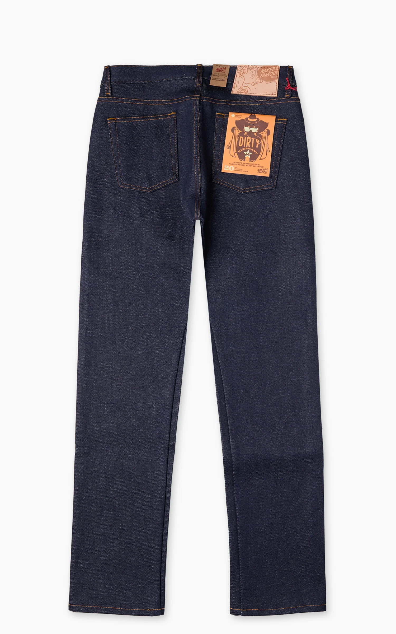 Naked & Famous Denim Weird Guy Elephant 14 - Dirty Elephant Selvedge Indigo 20oz - Image 3