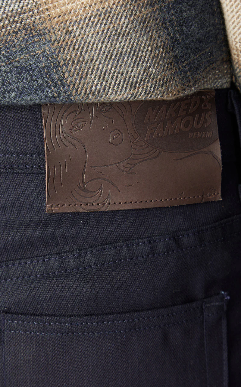Naked & Famous Denim Weird Guy Gradient Denim Indigo Green 10oz - Image 8