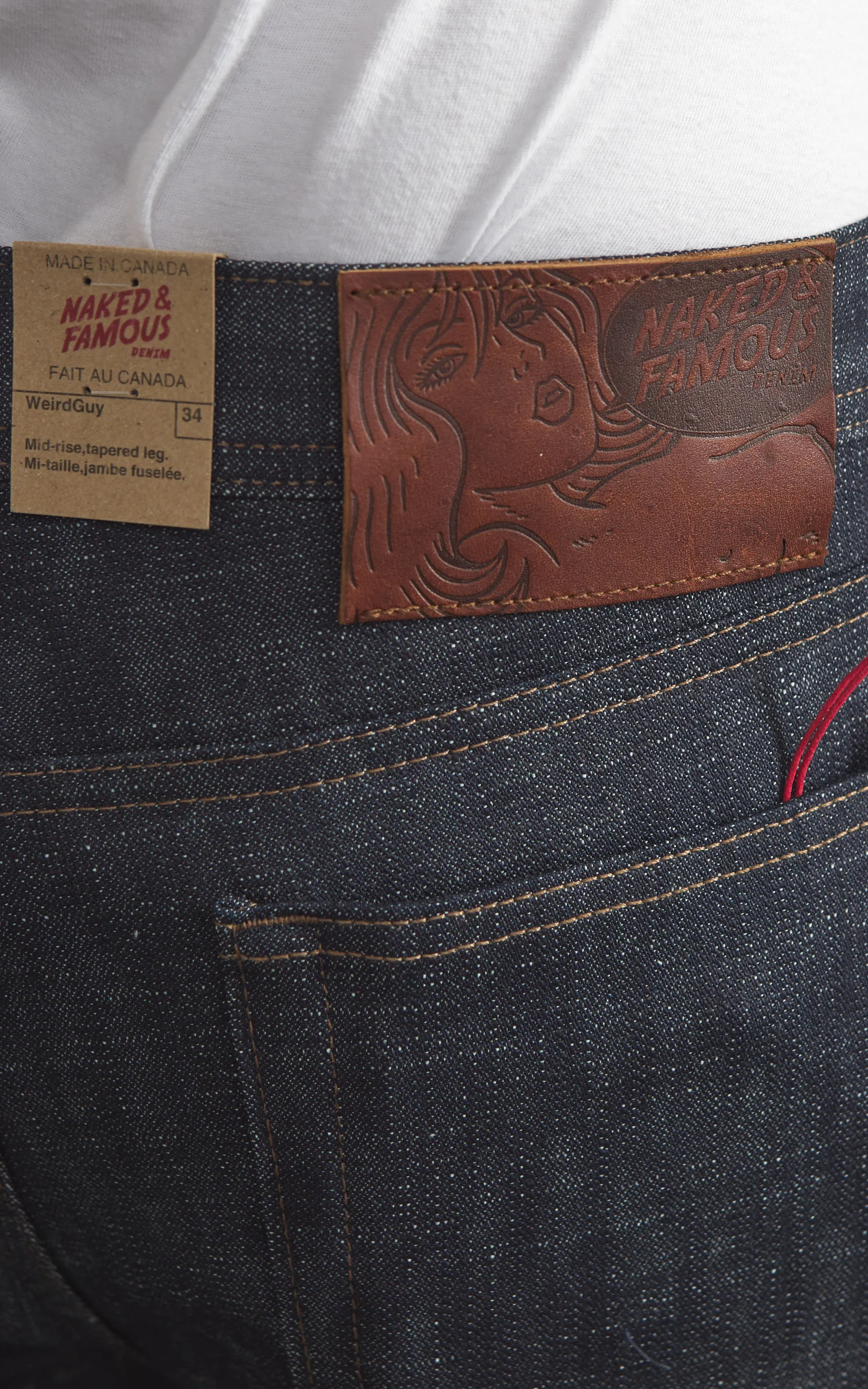 Naked & Famous Denim Weird Guy Greencast Stretch Selvedge Indigo 12.5oz - Image 7