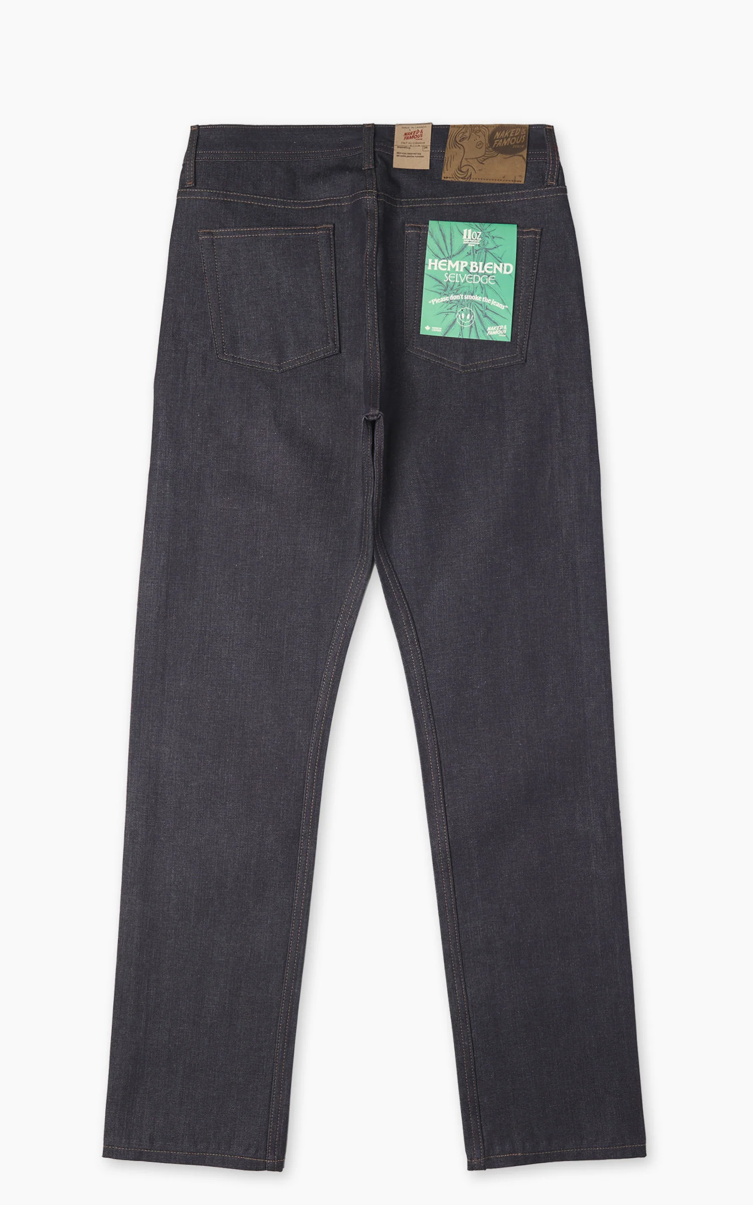 Naked & Famous Denim Weird Guy Hemp Blend Selvedge Indigo 11oz - Image 3