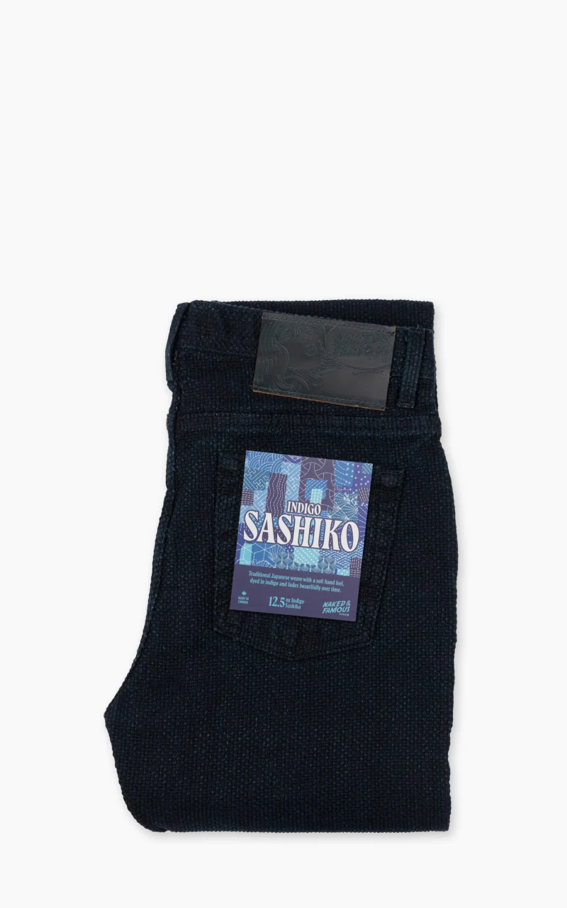 Naked & Famous Denim Weird Guy Indigo Sashiko 12.5oz