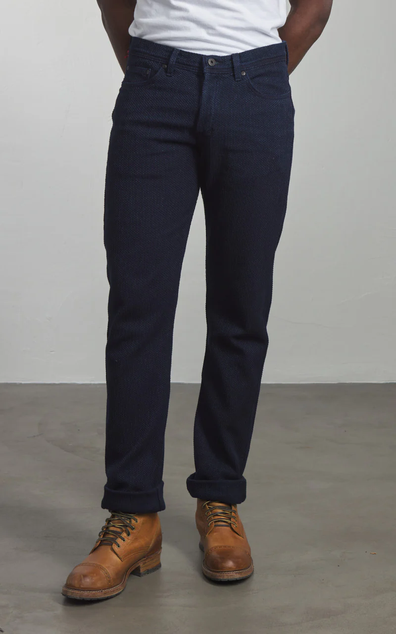 Naked & Famous Denim Weird Guy Indigo Sashiko 12.5oz - Image 4
