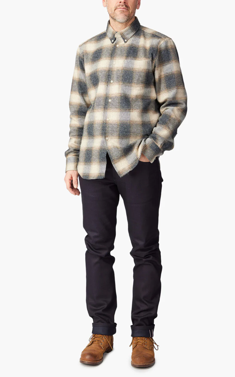 Naked & Famous Denim Weird Guy Indigo/Indigo Stretch Selvedge Dark Indigo 12oz - Image 2