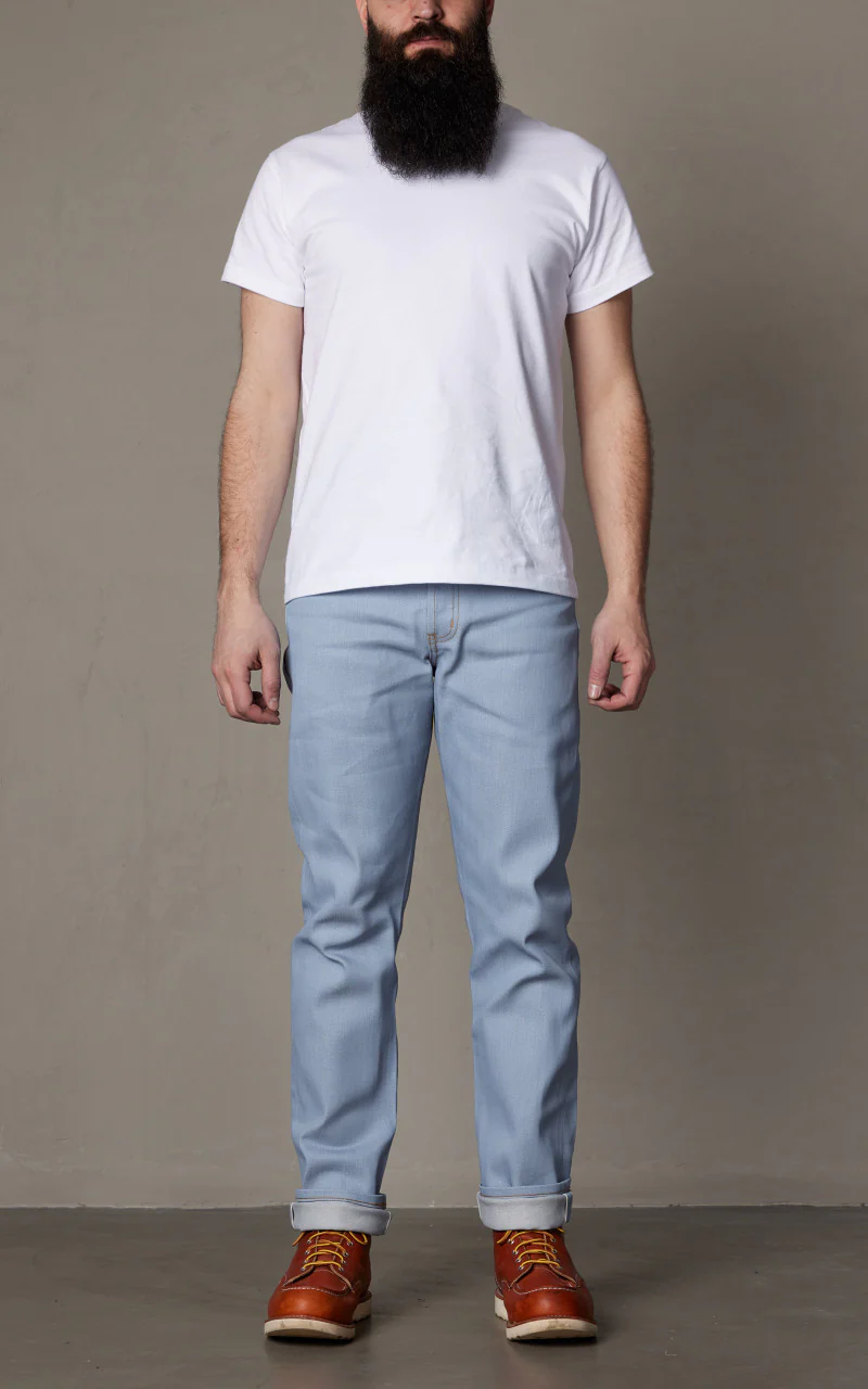 Naked & Famous Denim Weird Guy Left Hand Twill Selvedge Sky Blue Edition - Image 2