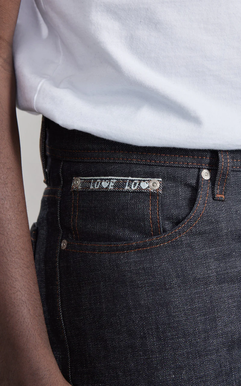 Naked & Famous Denim Weird Guy Love & Peace Selvedge 12.5oz - Image 3