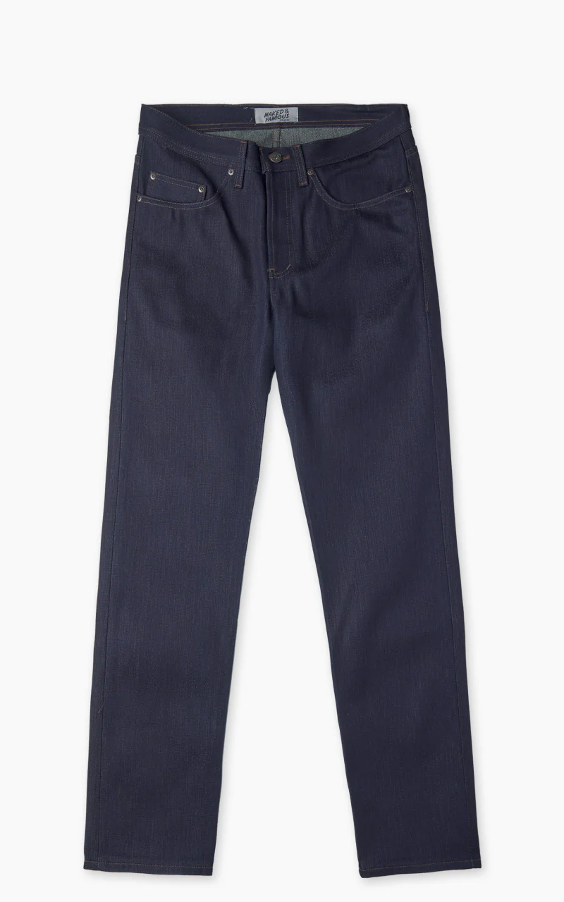 Naked & Famous Denim Weird Guy Matcha Selvedge Indigo 15oz - Image 3