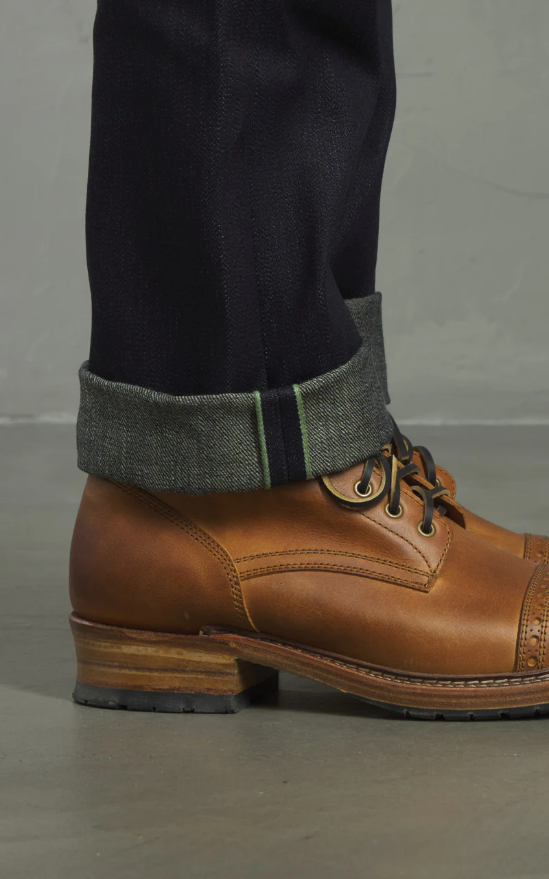 Naked & Famous Denim Weird Guy Matcha Selvedge Indigo 15oz - Image 5