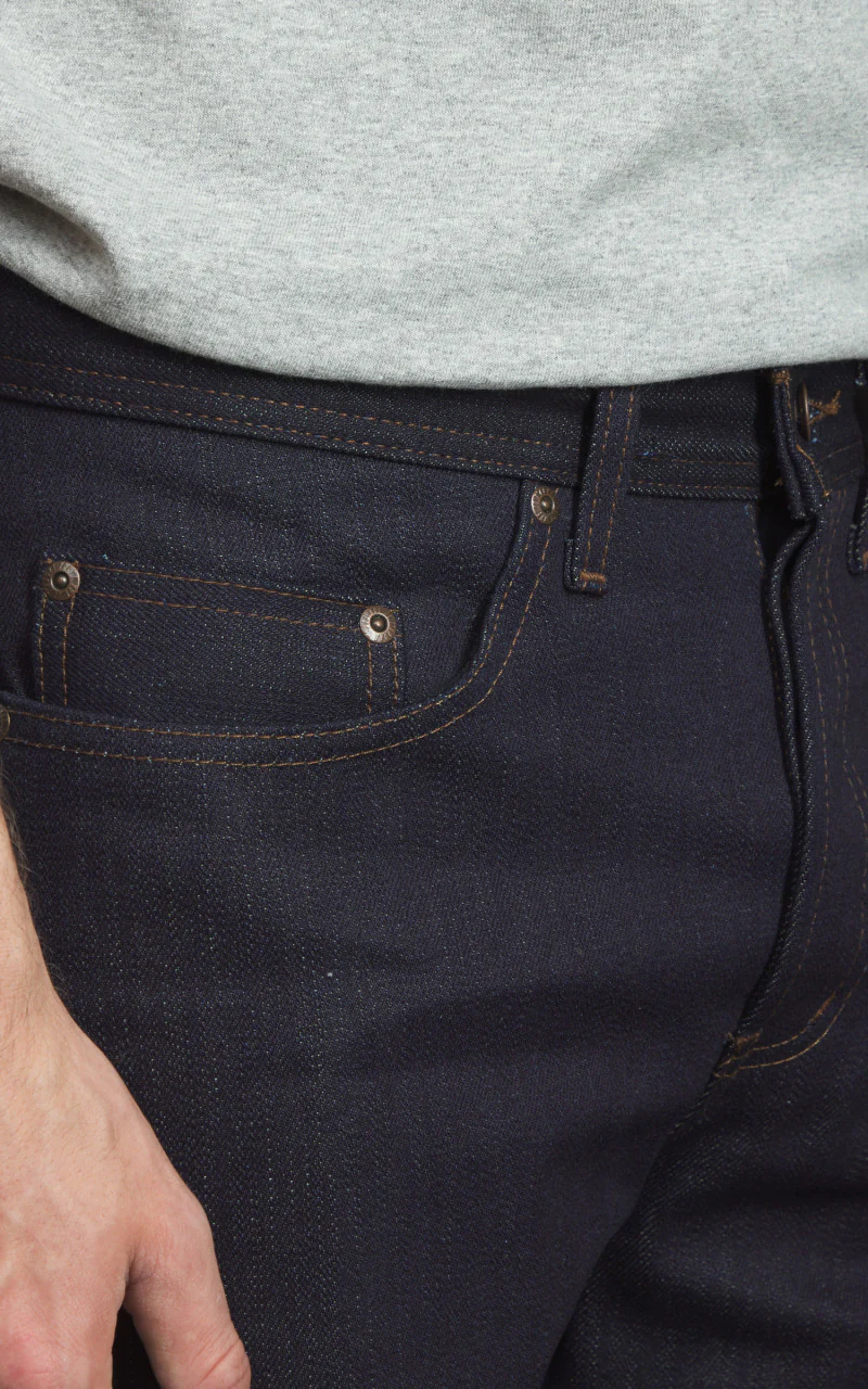 Naked & Famous Denim Weird Guy Matcha Selvedge Indigo 15oz - Image 6