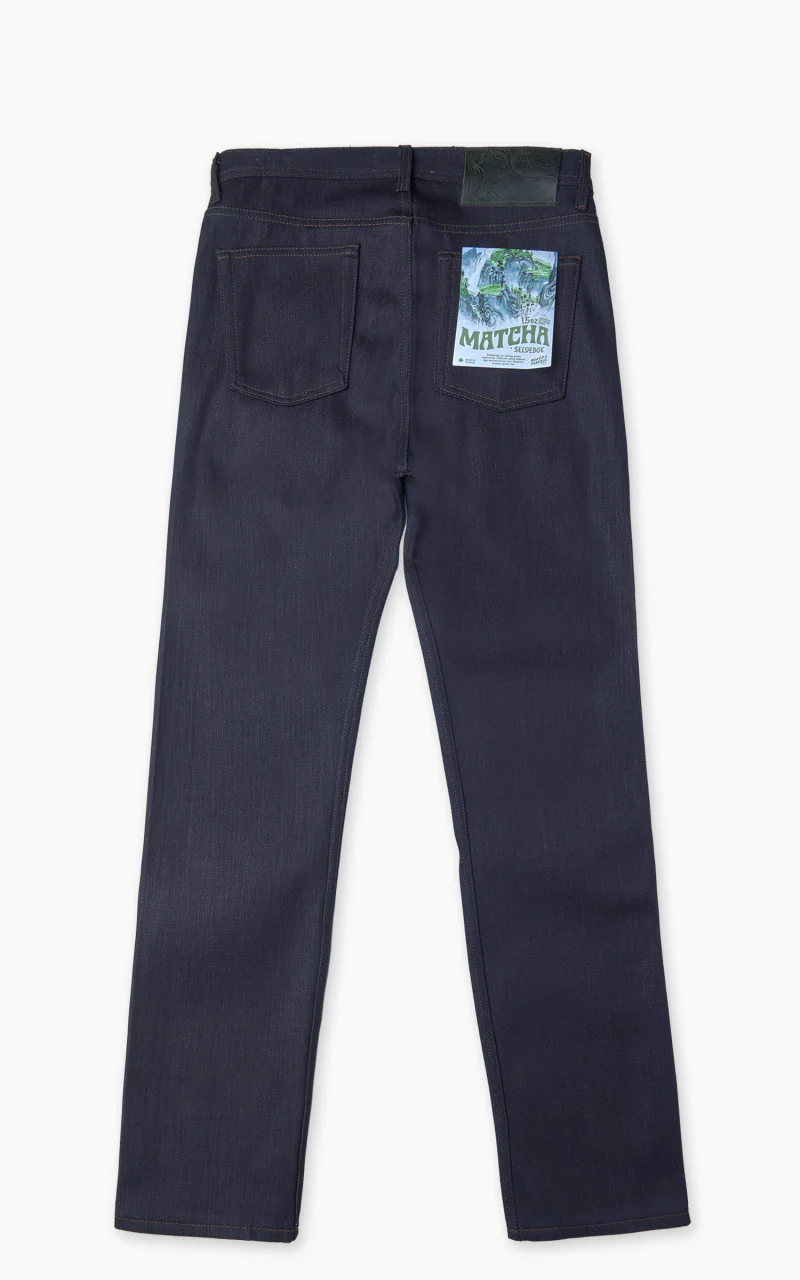 Naked & Famous Denim Weird Guy Matcha Selvedge Indigo 15oz - Image 8