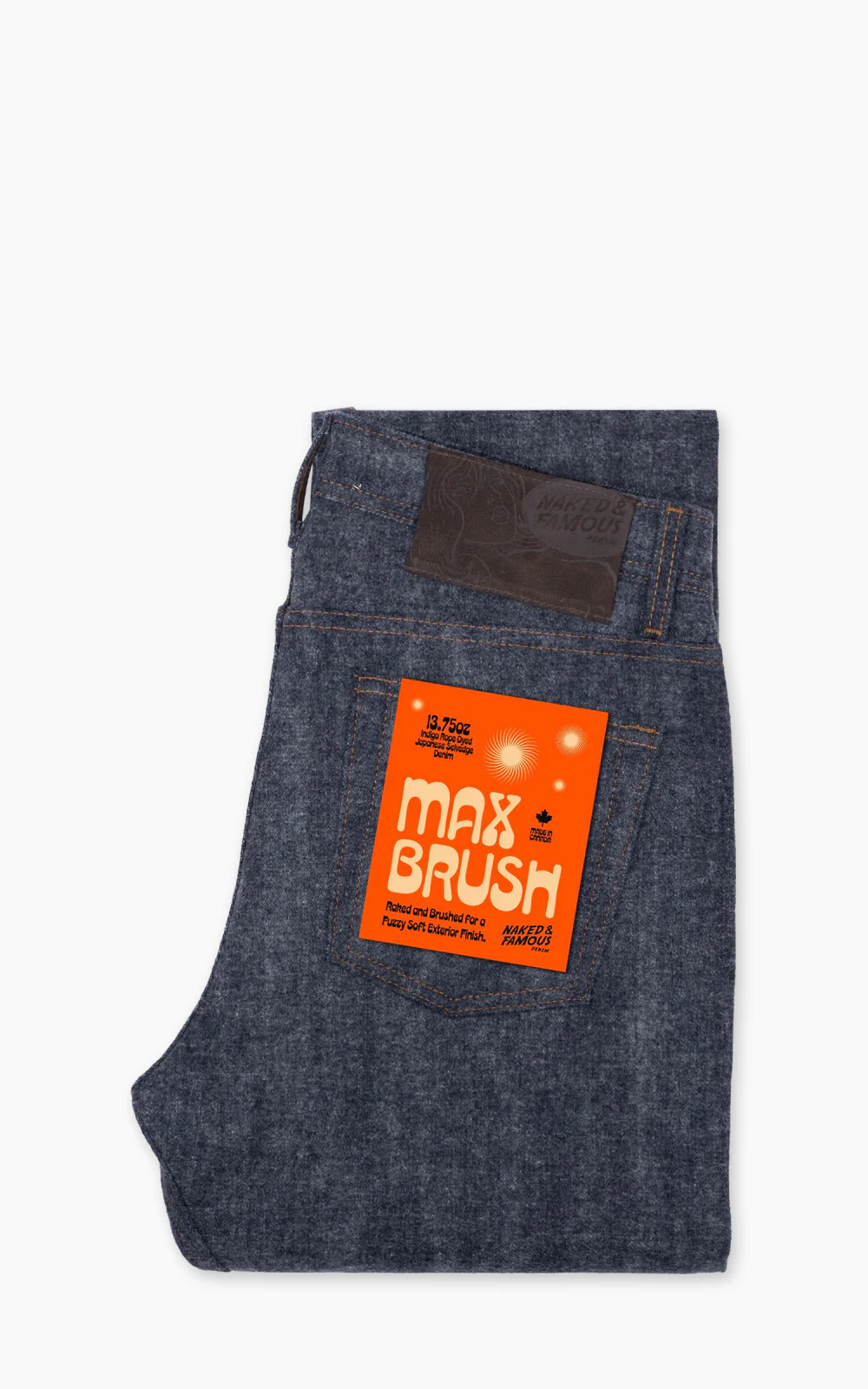 Naked & Famous Denim Weird Guy Max Brush Selvedge Indigo 13.75oz
