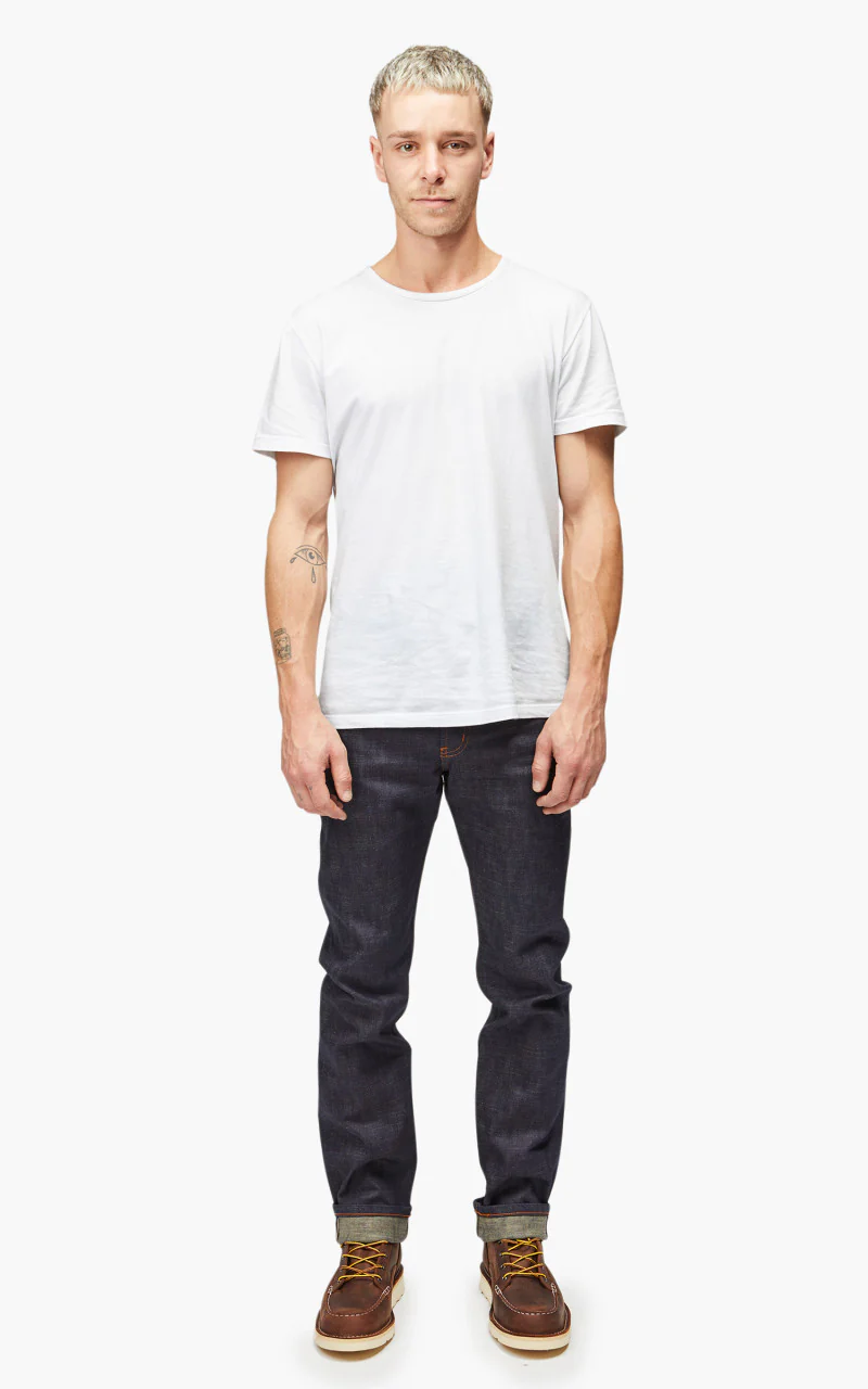 Naked & Famous Denim Weird Guy Perfect Blue Slub Stretch Selvedge - Image 2