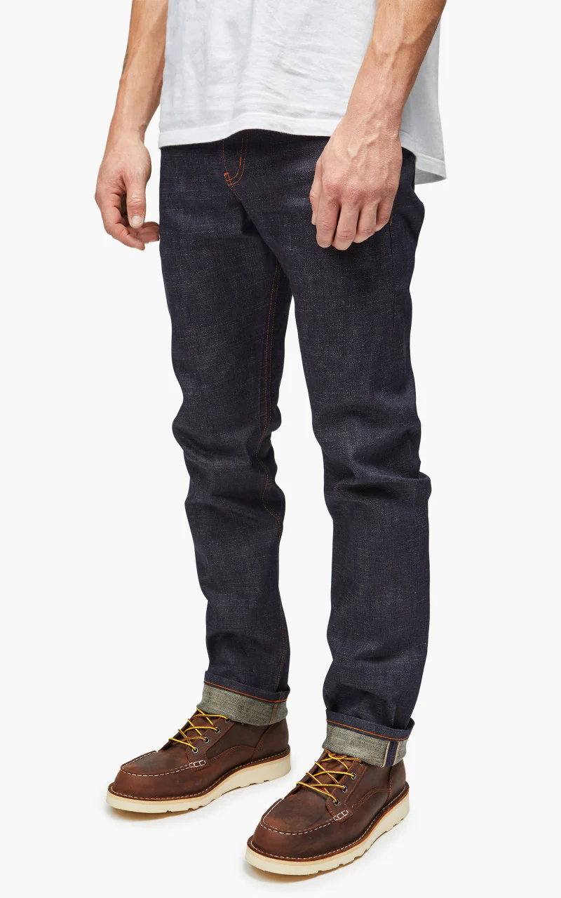 Naked & Famous Denim Weird Guy Perfect Blue Slub Stretch Selvedge - Image 3