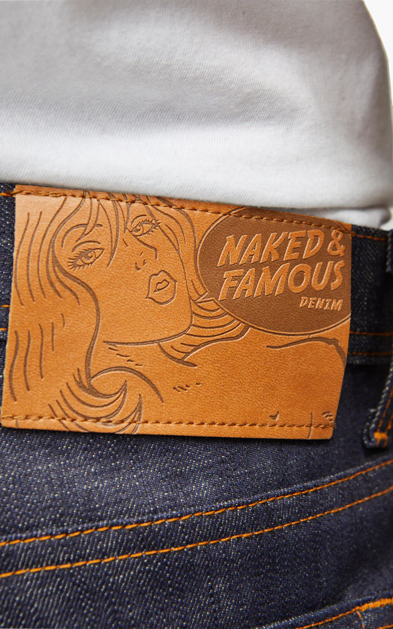 Naked & Famous Denim Weird Guy Perfect Blue Slub Stretch Selvedge - Image 6