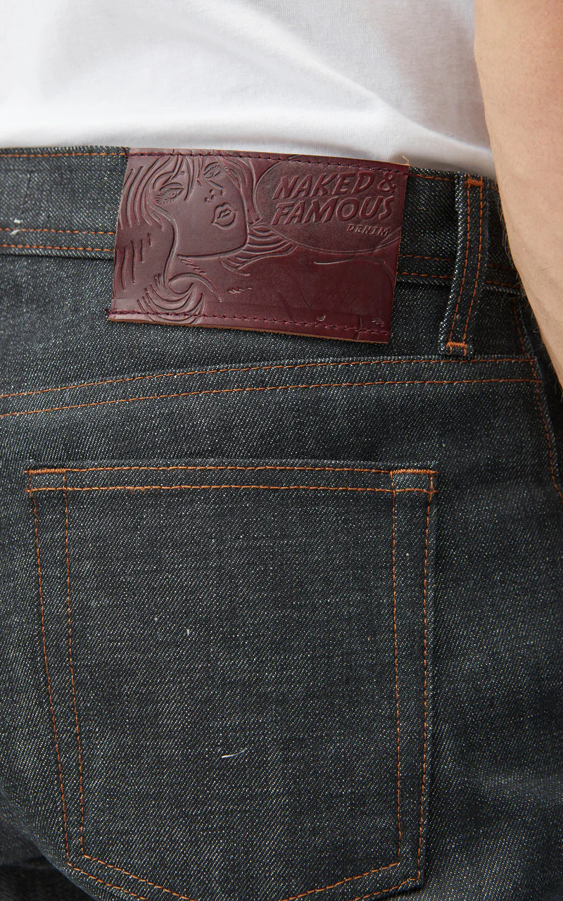 Naked & Famous Denim Weird Guy Red Gradient Core Selvedge Denim 12.5oz - Image 6