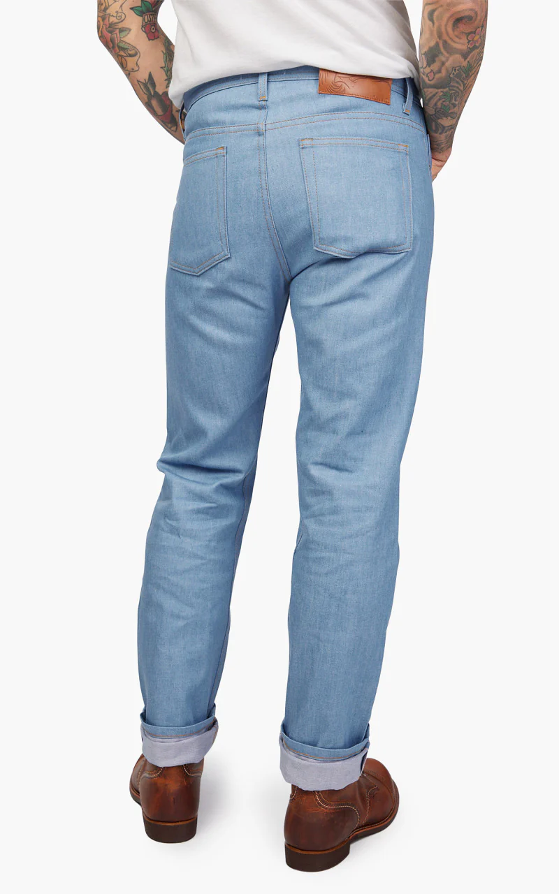 Naked & Famous Denim Weird Guy Sakura Sky Selvedge - Image 4