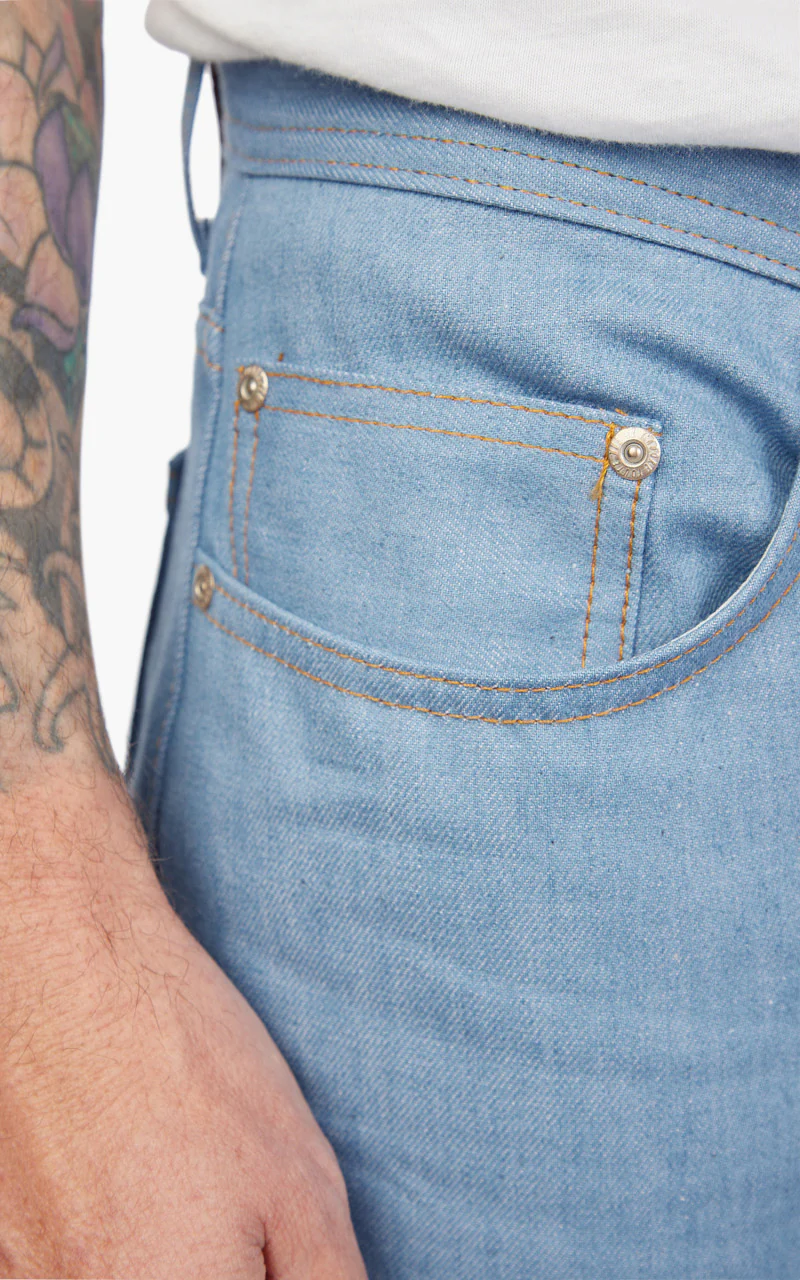Naked & Famous Denim Weird Guy Sakura Sky Selvedge - Image 5